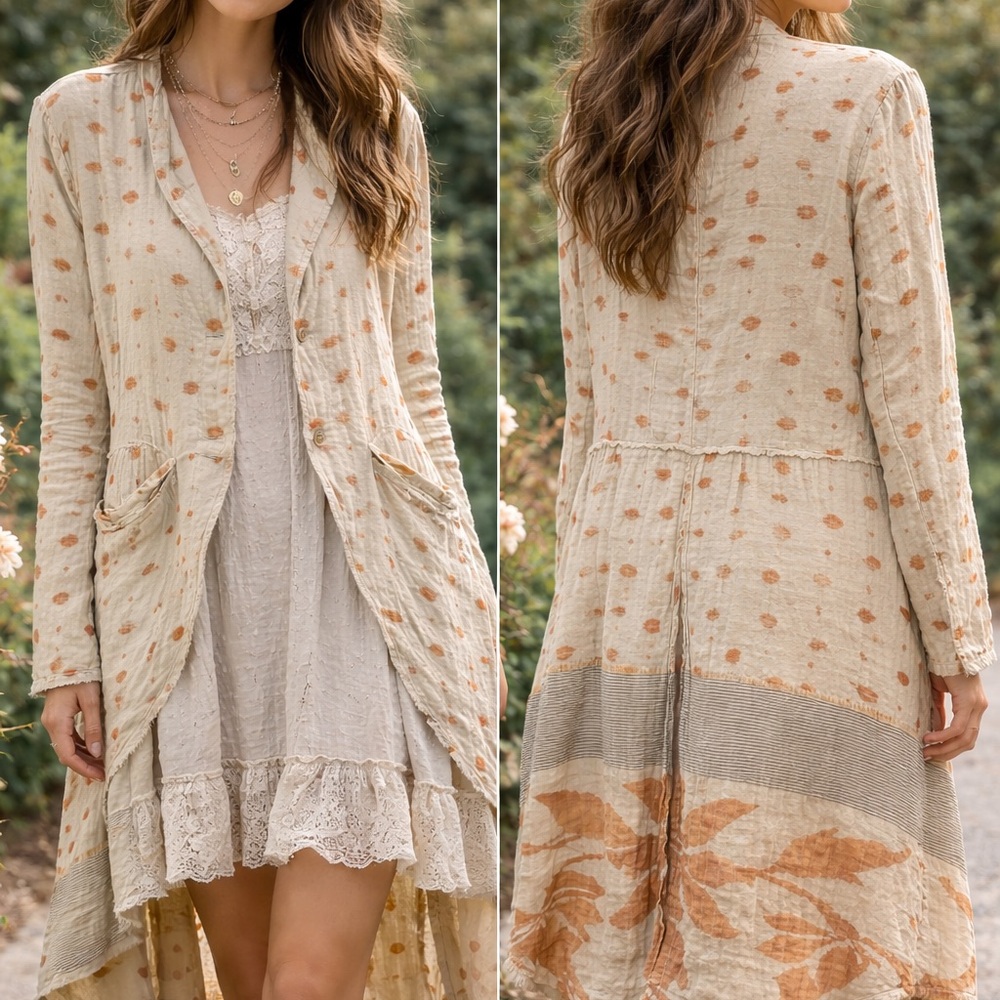 Magnolia Pearl Cream Blouse with Rust Dot Print